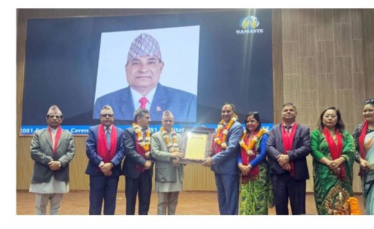 प्याब्सन रत्नद्वारा पूर्व केन्द्रीय अध्यक्ष टिकाराम पुरी सम्मानित