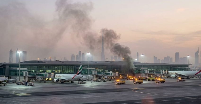 दुबई विमानस्थल नजिक ड्रोन आक्रमण, उडान सेवा प्रभावित