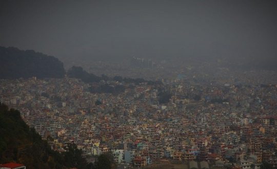 काठमाडौंको वायु प्रदूषण अस्वस्थ तहमा