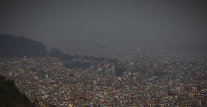 काठमाडौंको वायु प्रदूषण अस्वस्थ तहमा