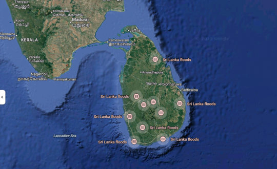 श्रीलंकामा बाढी, कम्तीमा ५६ जनाको मृत्यु !