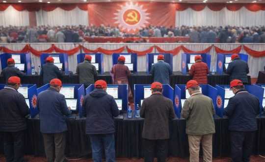 एमालेको नेतृत्व चयन गर्न मतदान सुरु