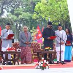 नविनयुक्त प्रधानमन्त्री बालेन्द्र शाहले राष्ट्रपति समक्ष लिए शपथ