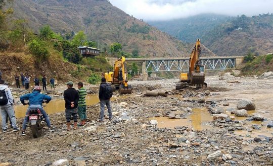 डाइभर्सन बग्दा विपी राजमार्गमा सवारी आवागमन बन्द