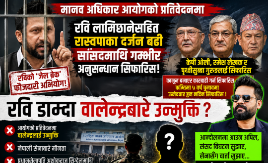 मानव अधिकार आयोगको प्रतिवेदनमा प्रश्नै–प्रश्न: रविविरुद्ध कडा, बालेनलाई उन्मुक्ति