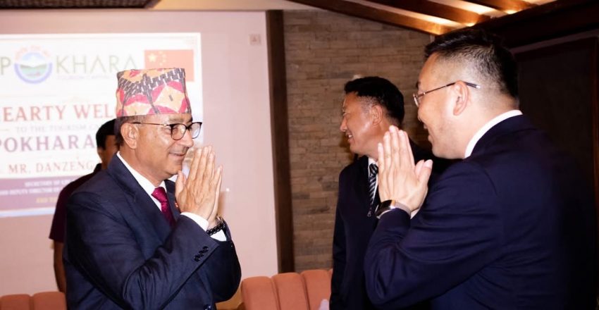 पोखरा-लिन्जीबीच सहकार्य विस्तारबारे शिष्टाचार भेटवार्ता