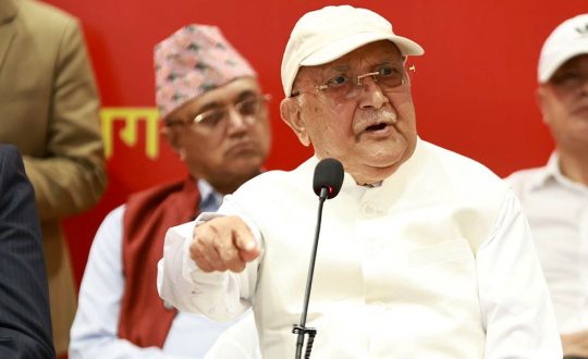 उपाध्यक्ष पौडेलको पक्राउ राजनीतिक प्रतिशोध र शृङ्खलाबद्ध षड्यन्त्र : एमाले अध्यक्ष ओली