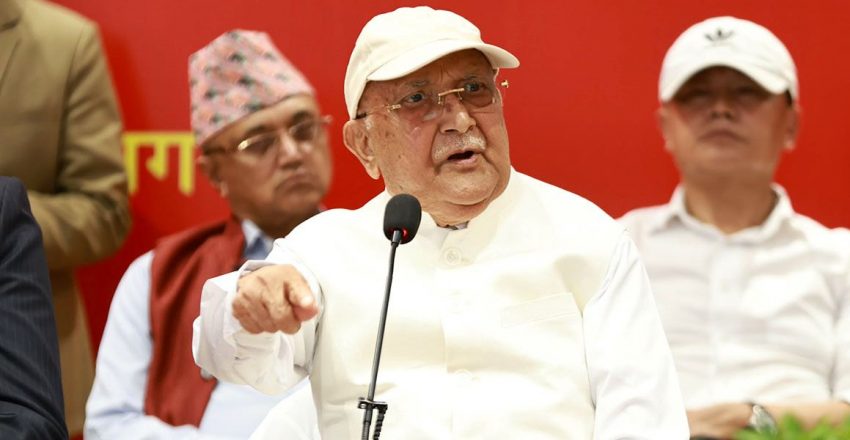 उपाध्यक्ष पौडेलको पक्राउ राजनीतिक प्रतिशोध र शृङ्खलाबद्ध षड्यन्त्र : एमाले अध्यक्ष ओली