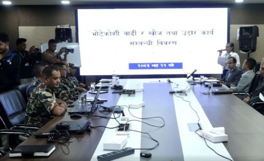 रसुवा बाढीमा १२१ जना सुरुङभित्र फसेको सेनाको अनुमान