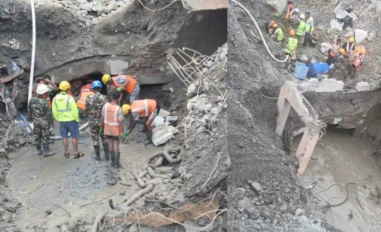 त्रिशूली थ्री ए सुरुङभित्र मान्छेको आवाज पुष्टि, उद्धार कार्य जारी